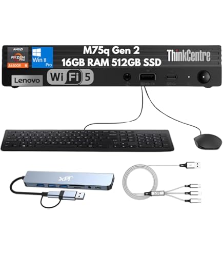 Amazon.com: Lenovo ThinkCentre M75q Gen 2 11JN0089US Desktop